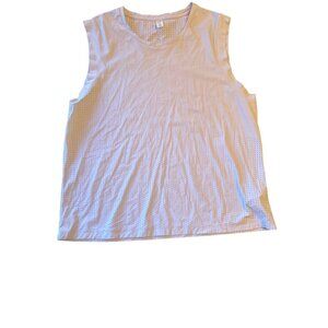 The Upside Sleeveless Gray Perforated Quick Dry Workout Top Size X Large